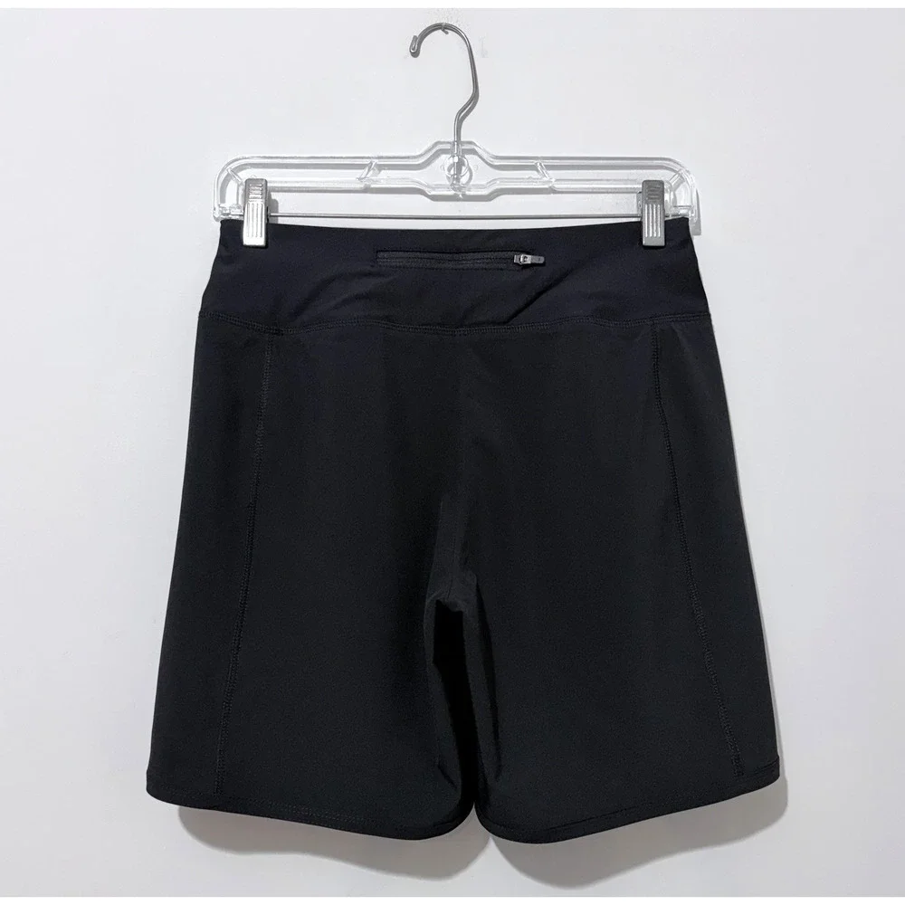 Title Nine Anti-Run-7" Womens Shorts XS Black Pockets Elastic Waist Drawstring - Picture 3 of 13